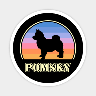 Pomsky Vintage Sunset Dog Magnet